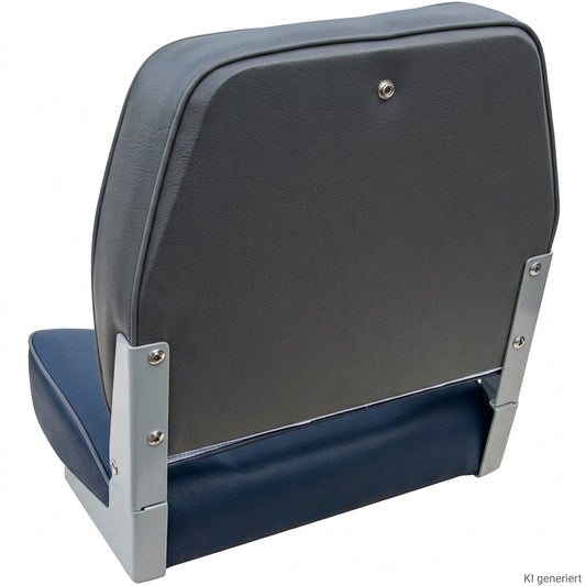 Bootssitz Klappsitz Ancona anthrazit gepolstert – 41 cm, klappbar, mit Aluminiumscharnieren & Kunststoffboden