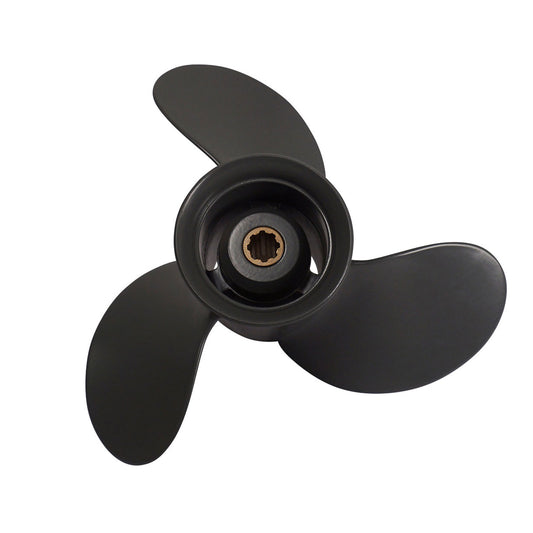 Propeller für Honda Außenborder 8 bis 20 PS, 9 1/4" Durchmesser, 12" Steigung, mit 8 Zähnen, Aluminium anthrazit/grau