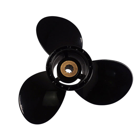 Propeller für Suzuki Außenborder 8 - 20 PS, 9 1/4" Durchmesser, 10" Steigung, mit 10 Zähnen, Aluminium schwarz lackiert