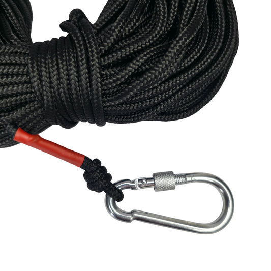 Ankerseil 20 m – 4 mm stark mit Karabinerhaken | wasserfest & UV-beständig