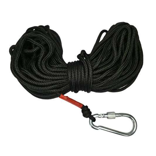 Ankerseil 20 m – 4 mm stark mit Karabinerhaken | wasserfest & UV-beständig