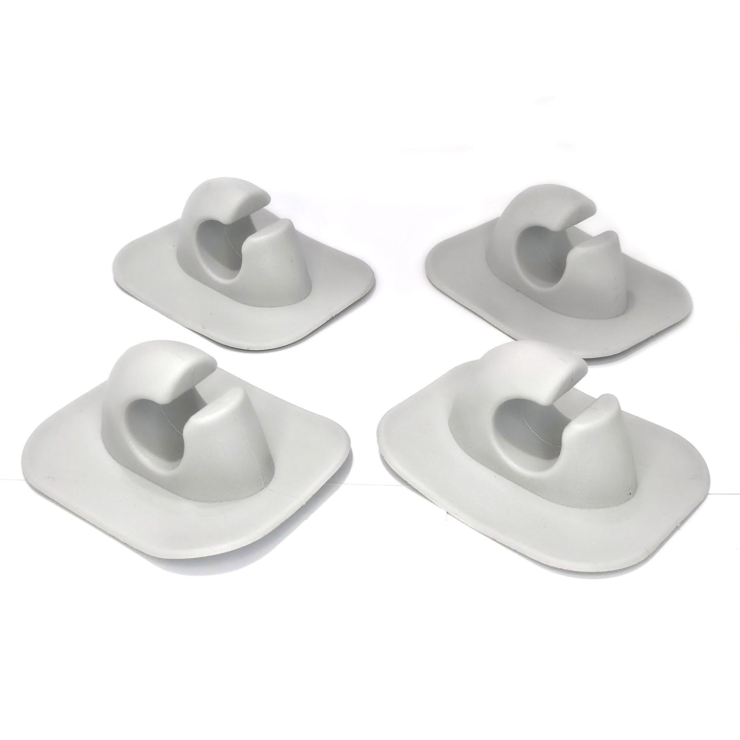 Paddelklemme / Ruderklemme für Paddel mit einem Durchmesser bis 30mm (grau) 4x Stück