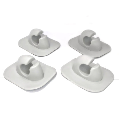 Paddelklemme / Ruderklemme für Paddel mit einem Durchmesser bis 30mm (grau) 4x Stück