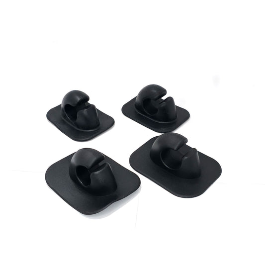 Paddelklemme / Ruderklemme für Paddel mit einem Durchmesser bis 30mm (schwarz) 4x Stück