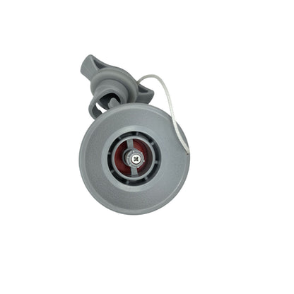 Schlauchbootventil Halkey-Roberts Ventil + Ventilschlüssel – Komplettset für Schlauchboote (8-Zahn, Grau)