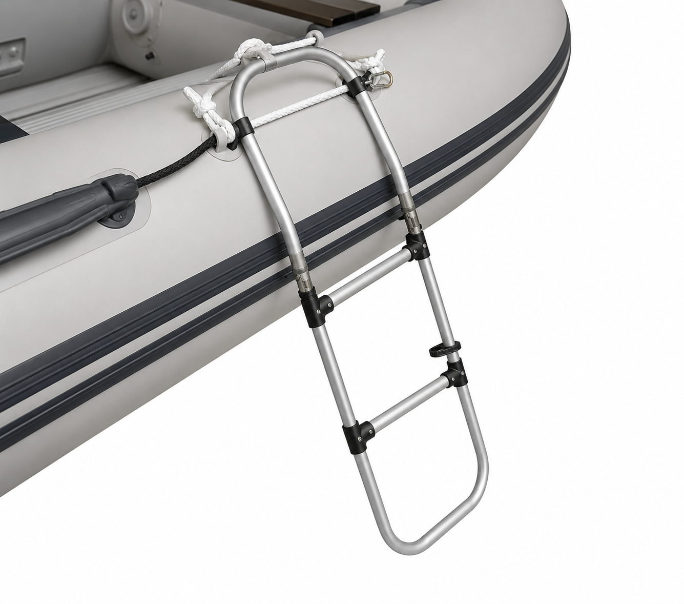 Badeleiter für Schlauchboote – 3 Stufen, klappbar & aus Aluminium 280 x 1100mm