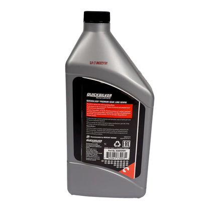 Quicksilver Hochleistungs-Getriebeschmiermittel Getriebeöl SAE80W-90 – 1 Liter | Premium Schutz für Außenborder & Heckantriebe bis 75PS