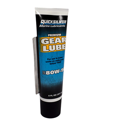 Quicksilver Hochleistungs-Getriebeschmiermittel Getriebeöl SAE80W-90 –2x  237 ml Tube | Premium Schutz für Außenborder & Heckantriebe bis 75PS