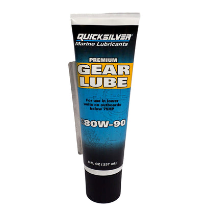 Quicksilver Hochleistungs-Getriebeschmiermittel Getriebeöl SAE80W-90 – 237 ml Tube | Premium Schutz für Außenborder & Heckantriebe bis 75PS