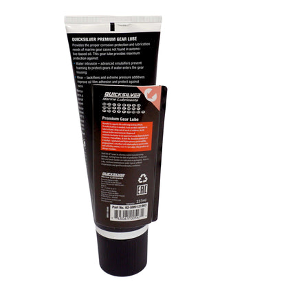 Quicksilver Hochleistungs-Getriebeschmiermittel Getriebeöl SAE80W-90 –2x  237 ml Tube | Premium Schutz für Außenborder & Heckantriebe bis 75PS