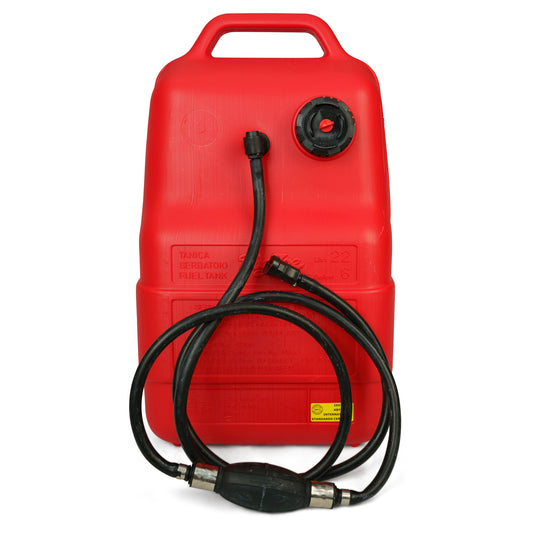 Externer Kraftstofftank 22 Liter komplettset mit Pumpschlauch und Adapter/ Yamaha-Parsun / Honda / Suzuki