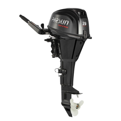 Parsun 20PS Benzin Außenborder F20ABM EFI Direkteinspritzer inkl. Ladespule 4-Takt / 2-Zylinder/ Handstart Pinnensteuerung