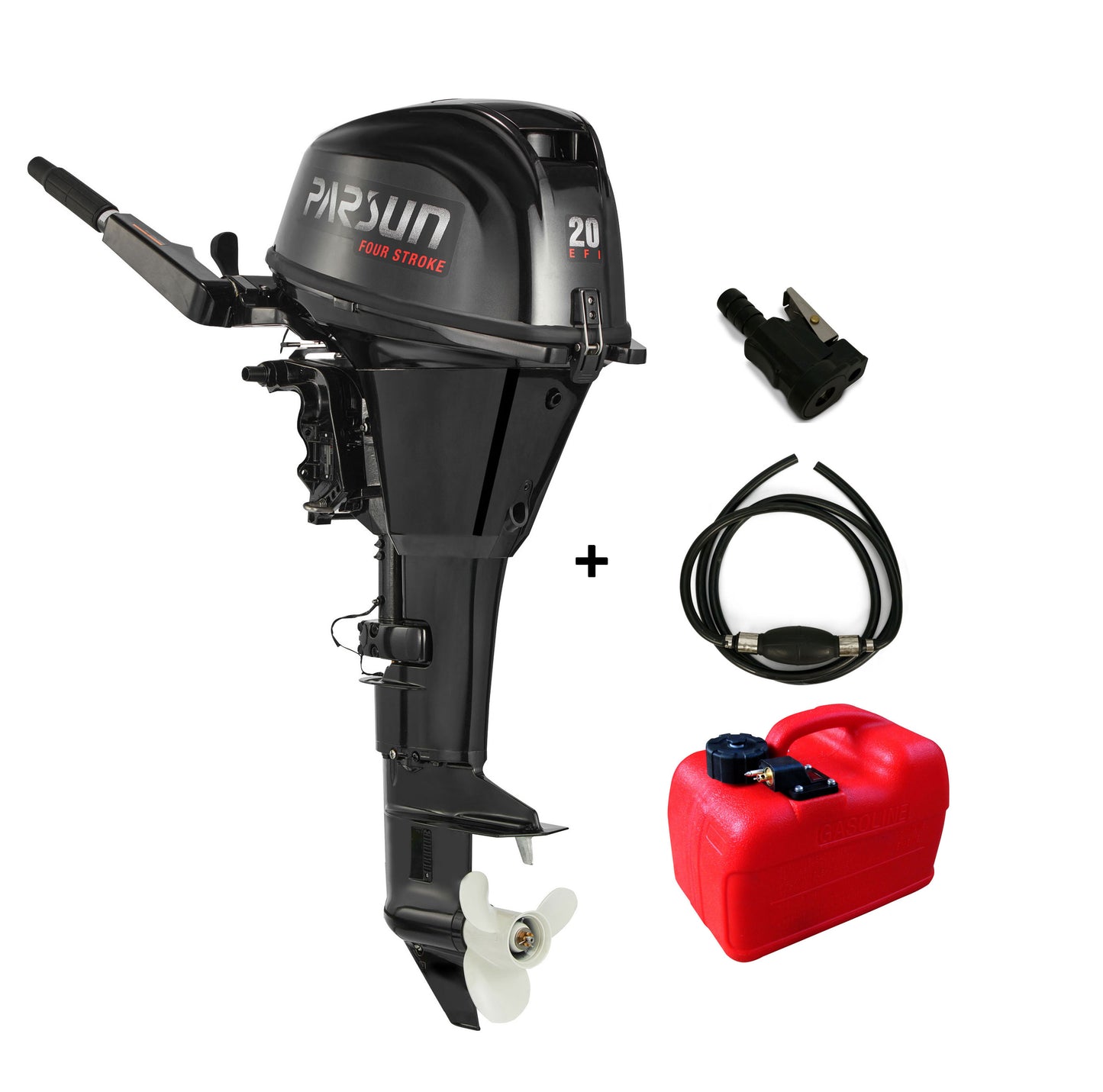 Parsun 20PS Benzin Außenborder F20ABM EFI Direkteinspritzer inkl. Ladespule 4-Takt / 2-Zylinder/ Handstart Pinnensteuerung