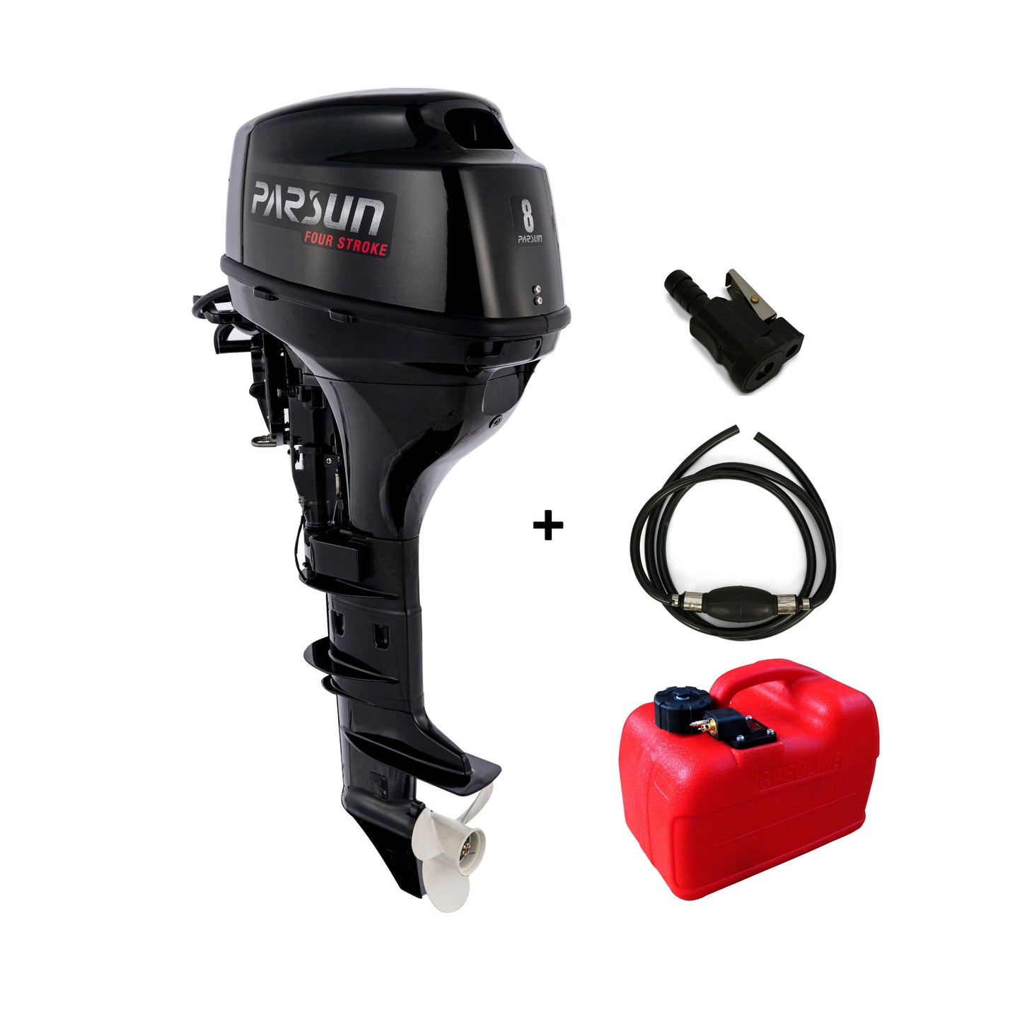 Parsun 8PS Benzin Außenborder F8BM inkl. Ladespule 4-Takt / 2-Zylinder / Handstart Pinnensteuerung