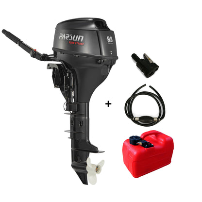 Parsun 9,8PS Benzin Außenborder F9,8BM inkl. Ladespule 4-Takt / 2-Zylinder / Handstart Pinnensteuerung