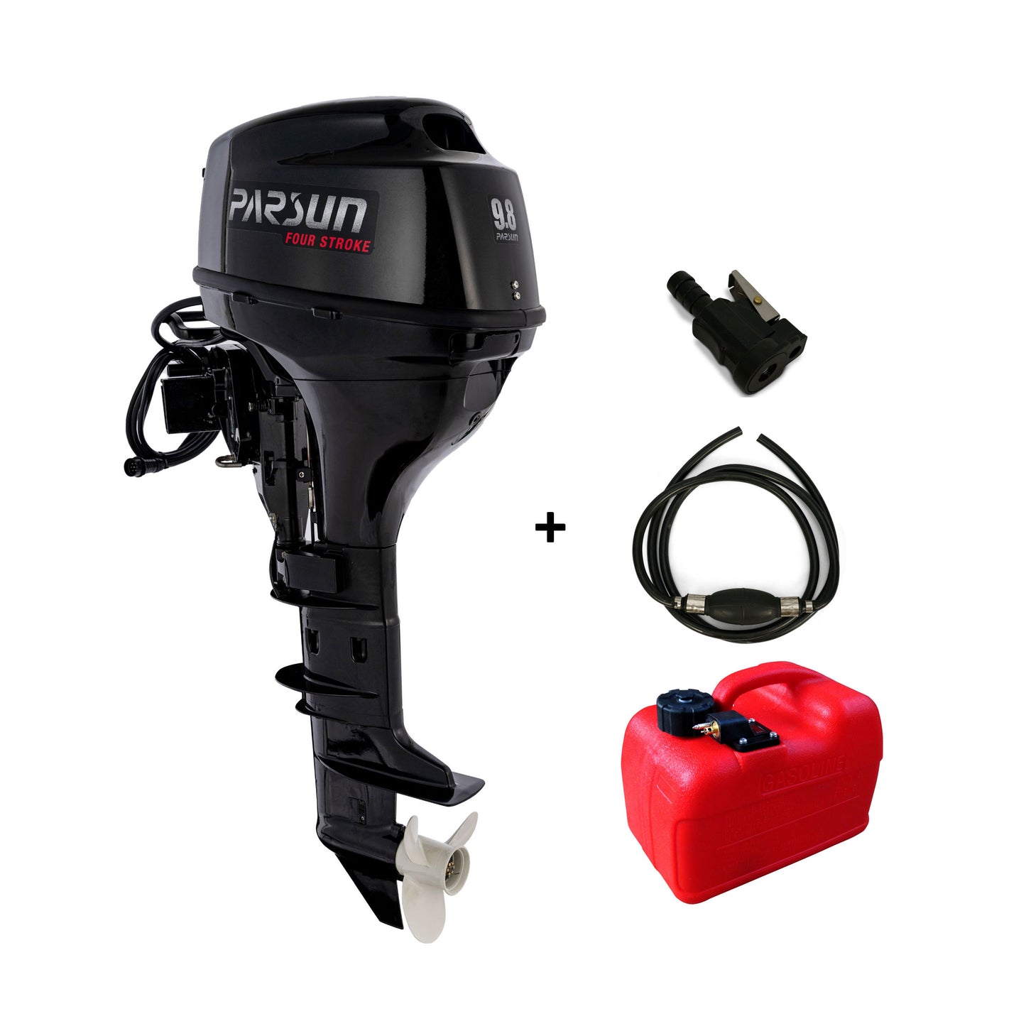 Parsun 9,8PS Benzin Außenborder F9,8FWL Langschaft inkl. Ladespule 4-Takt / 2-Zylinder / E-Start Fernsteuerung