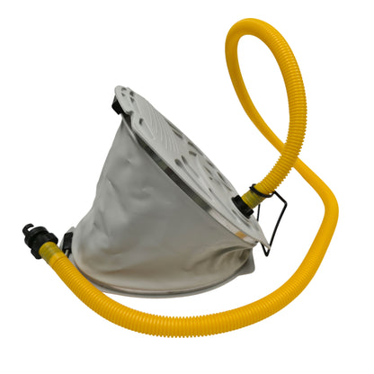 Fußpumpe für Schlauchboote mit HR-Adapter / Luftpumpe für Boote mit Halkey Roberts Ventilen