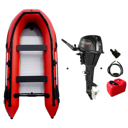 Schlauchboot mit Motor: Parsun F15ABMS-EFI Kurzschaft mit Goldenship GS420 Schlauchboot Aluboden