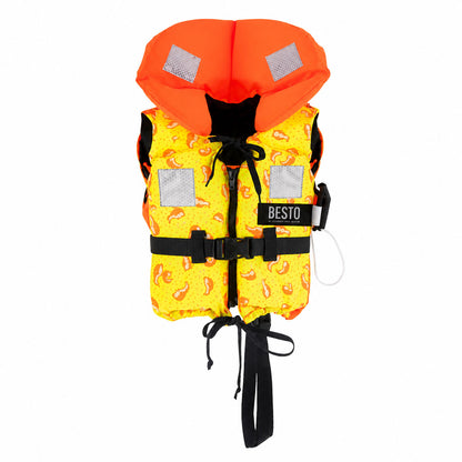 Besto Racingbelt 100N Rettungsweste Kleinkind – Pinguin Design / Für Kinder mit 15–20 kg / Integrierter Beingurt