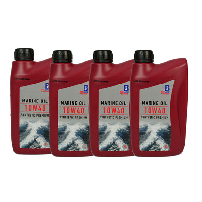 Außenborder Motorenöl Marine Öl Premium 10W40 – 4 Liter / 4-Takt Außenbordmotoren 4 x 1 Liter