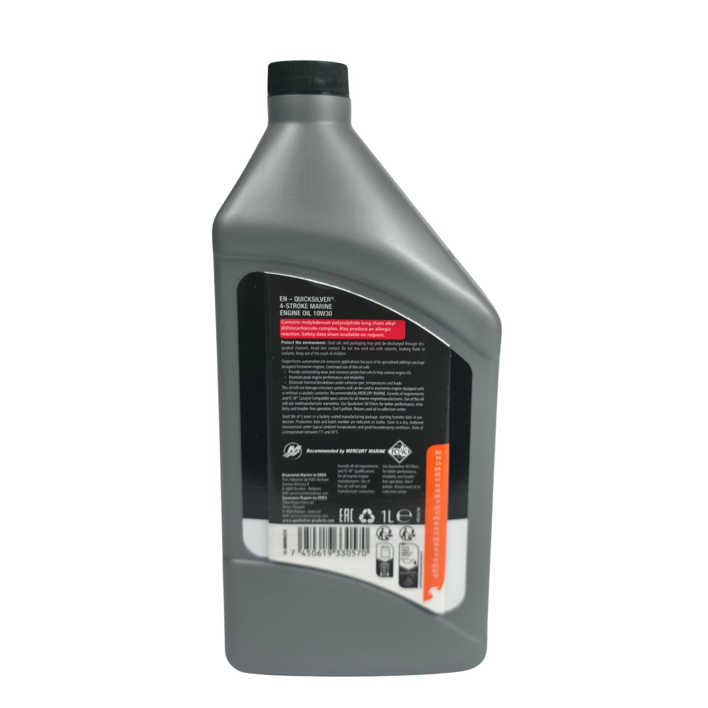 Quicksilver 10W-30 4-Takt Motoröl 2x 1 Liter / Geeignet für alle 4-Takt-Schiffsmotoren / Mineralisches Hochleistungsöl
