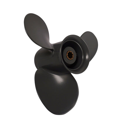 Propeller für Honda Außenborder 8 bis 20 PS, 9 1/4" Durchmesser, 10" Steigung, mit 8 Zähnen, Aluminium anthrazit/grau