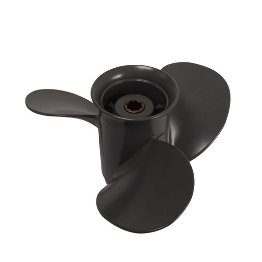 Propeller für Honda Außenborder 8 bis 20 PS, 9 1/4" Durchmesser, 10" Steigung, mit 8 Zähnen, Aluminium anthrazit/grau