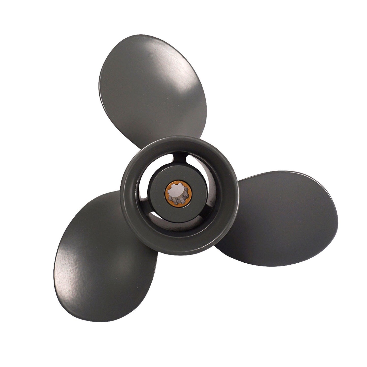 Propeller für Honda Außenborder 8 bis 20 PS, 9 1/4" Durchmesser, 11" Steigung, mit 8 Zähnen, Aluminium anthrazit/grau