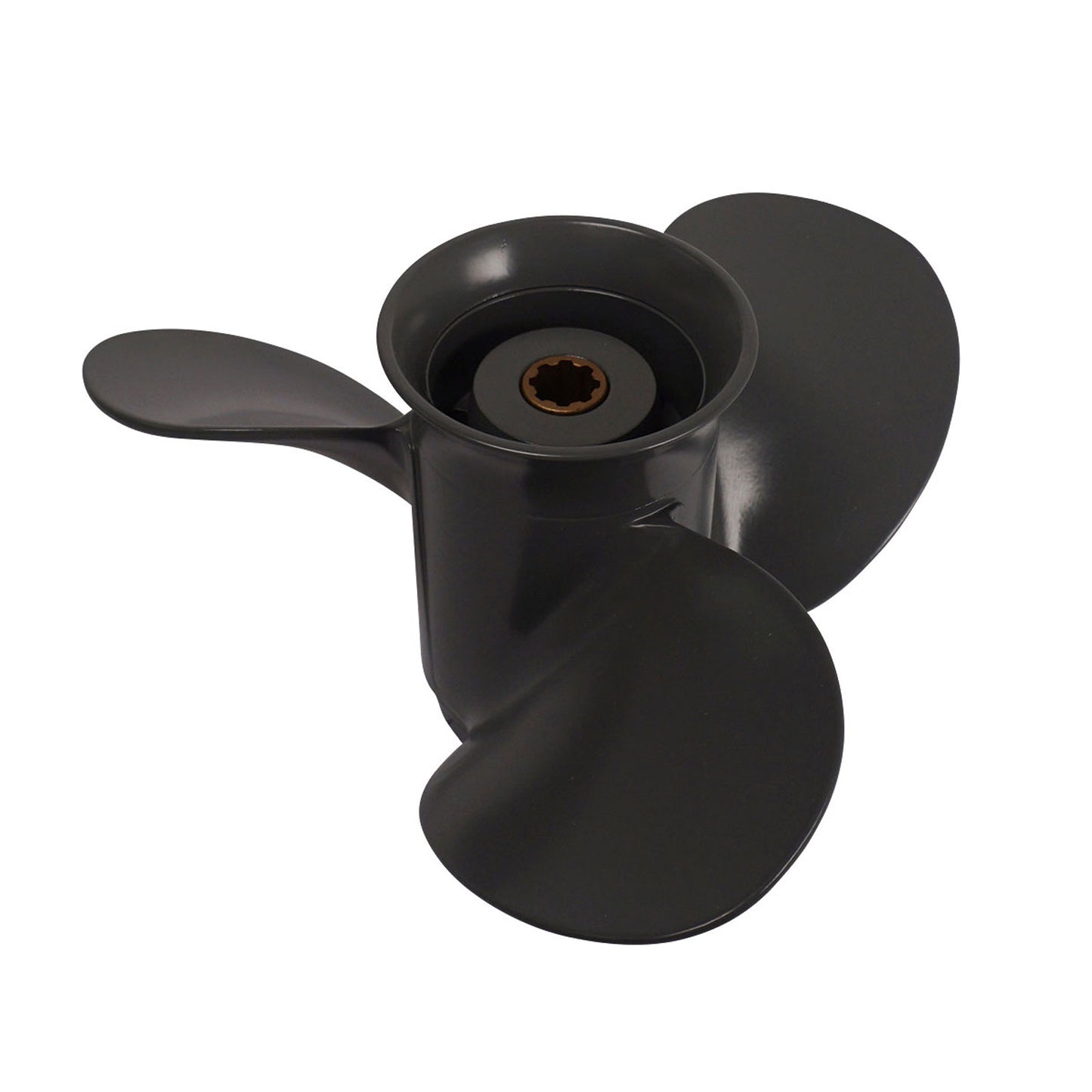 Propeller für Honda Außenborder 8 bis 20 PS, 9 1/4" Durchmesser, 11" Steigung, mit 8 Zähnen, Aluminium anthrazit/grau