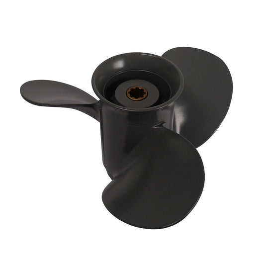 Propeller für Honda Außenborder 8 bis 20 PS, 9 1/4" Durchmesser, 11" Steigung, mit 8 Zähnen, Aluminium anthrazit/grau