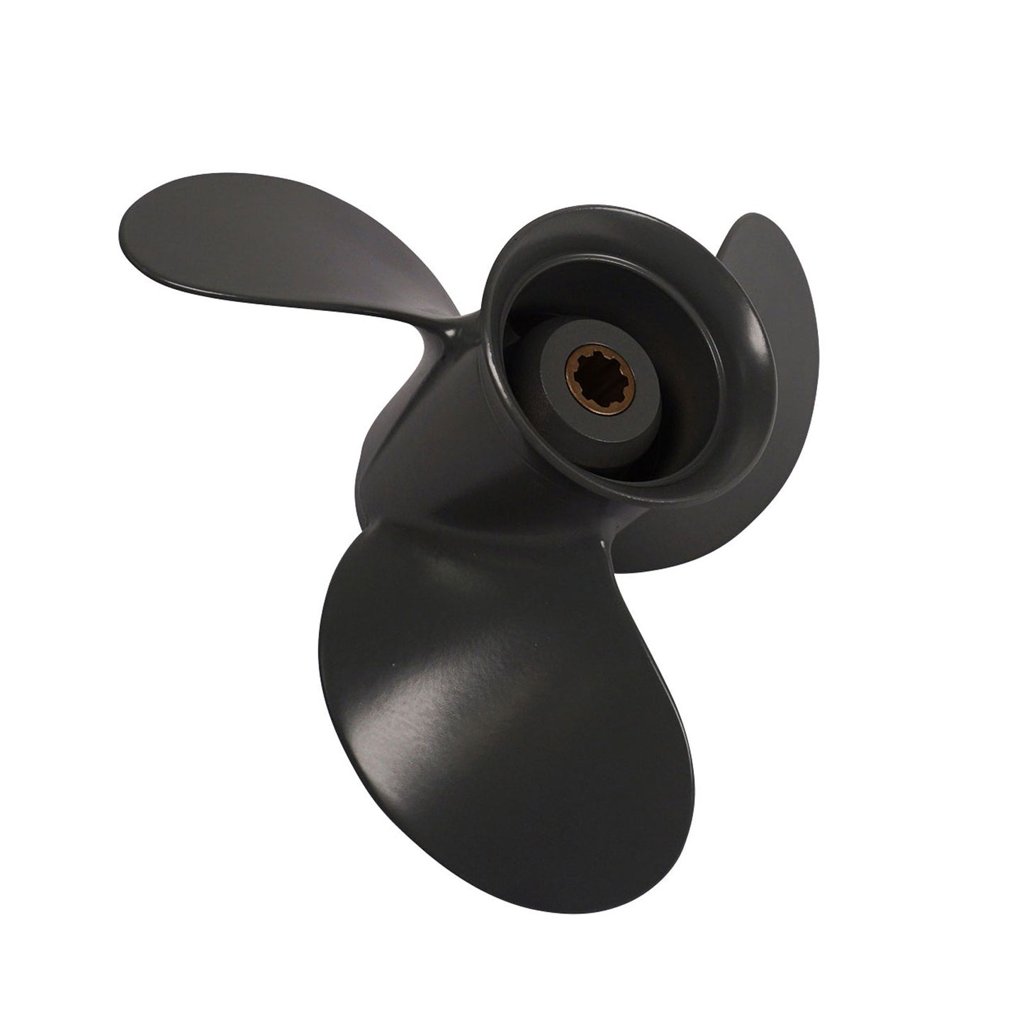 Propeller für Honda Außenborder 8 bis 20 PS, 9 1/4" Durchmesser, 12" Steigung, mit 8 Zähnen, Aluminium anthrazit/grau