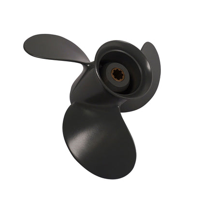 Propeller für Honda Außenborder 8 bis 20 PS, 9 1/4" Durchmesser, 12" Steigung, mit 8 Zähnen, Aluminium anthrazit/grau