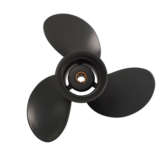 Propeller für Honda Außenborder 8 bis 20 PS, 9 1/4" Durchmesser, 9" Steigung, mit 8 Zähnen, Aluminium anthrazit/grau (Ersetzt Honda 58130-ZV4-030ZB)