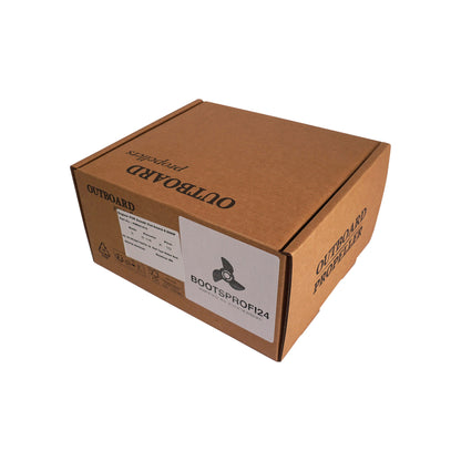 Propeller für Suzuki Außenborder 8 - 20 PS, 9 1/4" Durchmesser, 10" Steigung, mit 10 Zähnen, Aluminium schwarz lackiert