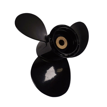 Propeller für Suzuki Außenborder 8 - 20 PS, 9 1/4" Durchmesser, 11" Steigung, mit 10 Zähnen, Aluminium schwarz lackiert