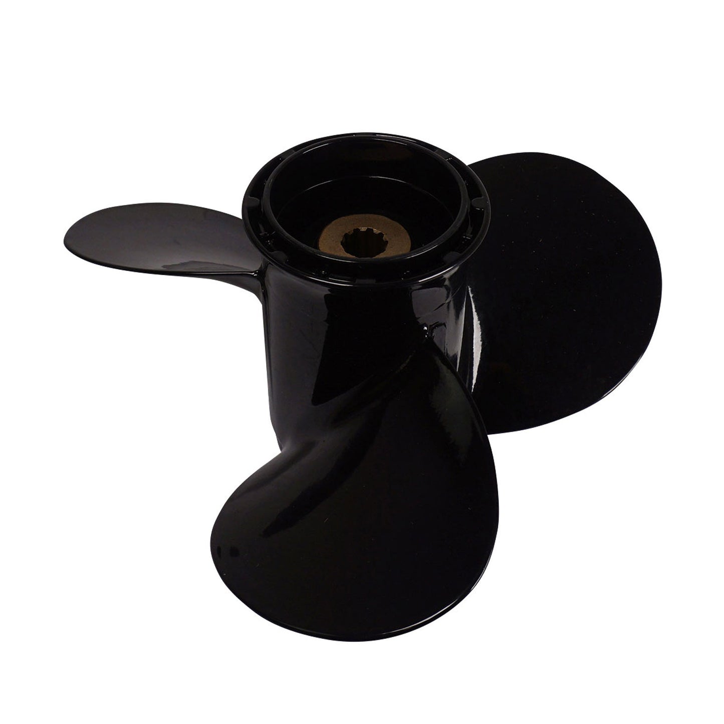 Propeller für Suzuki Außenborder 8 - 20 PS, 9 1/4" Durchmesser, 11" Steigung, mit 10 Zähnen, Aluminium schwarz lackiert