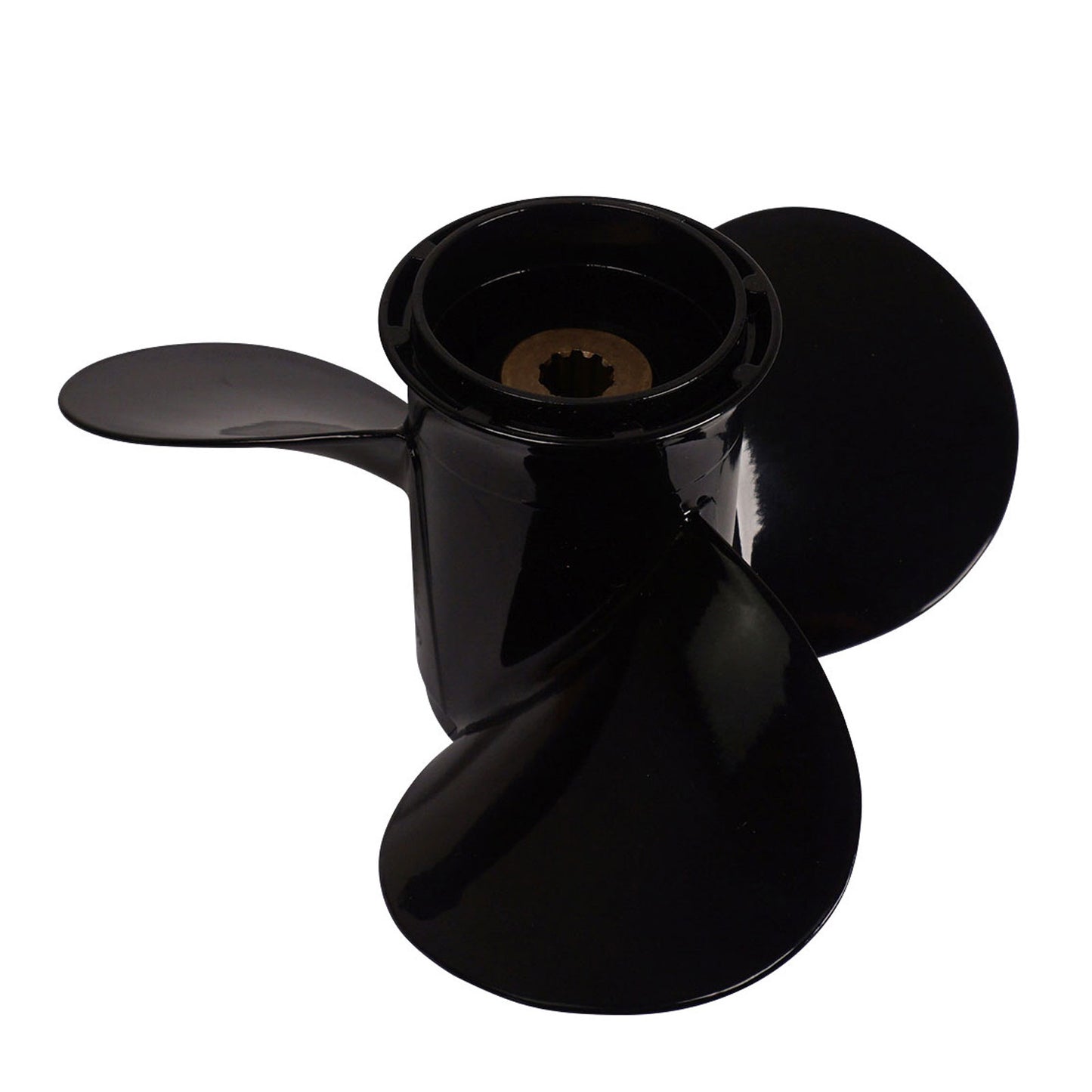 Propeller für Suzuki Außenborder 8 - 20 PS, 9 1/4" Durchmesser, 12" Steigung, mit 10 Zähnen, Aluminium schwarz lackiert