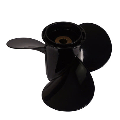 Propeller für Suzuki Außenborder 8 - 20 PS, 9 1/4" Durchmesser, 12" Steigung, mit 10 Zähnen, Aluminium schwarz lackiert