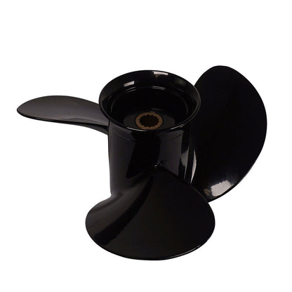 Propeller für Tohatsu Außenborder  9.9 bis 20PS, 9 1/4"Durchmesser, 10" Steigung, mit 14 Zähnen, Aluminum schwarz lackiert, (entspricht 362-64108-0)