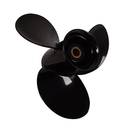 Propeller für Tohatsu Außenborder 9.9 bis 20PS, 9 1/4"Durchmesser, 9" Steigung, mit 14 Zähnen, Aluminum schwarz lackiert, (entspricht 362-64101-0)