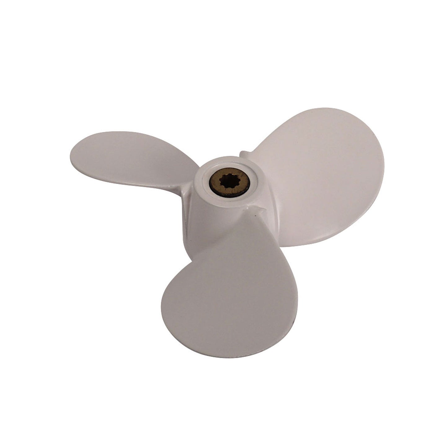 Propeller für Yamaha Außenborder 4 bis 6 PS, 7 1/2" Durchmesser, 7" Steigung, mit 9 Zähnen, Aluminium weiß lackiert (ersetzt 6L5-45943-01-EL)