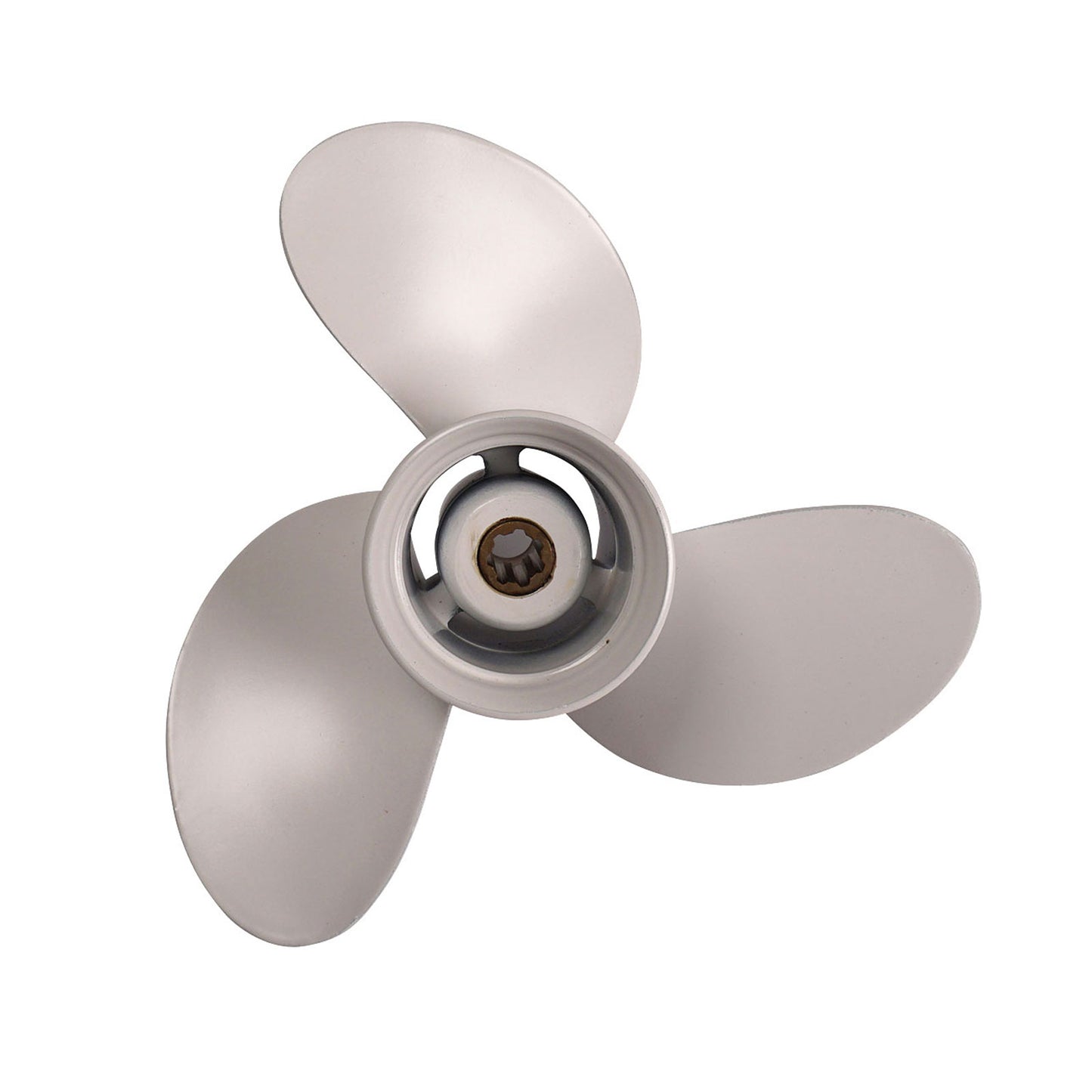 Propeller für Yamaha Außenborder 6 bis 8 PS, 8-1/2" Durchmesser, 7-1/2" Steigung, mit 7 Zähnen, Aluminium weiß lackiert (ersetzt 6G1-45943-00-EL)