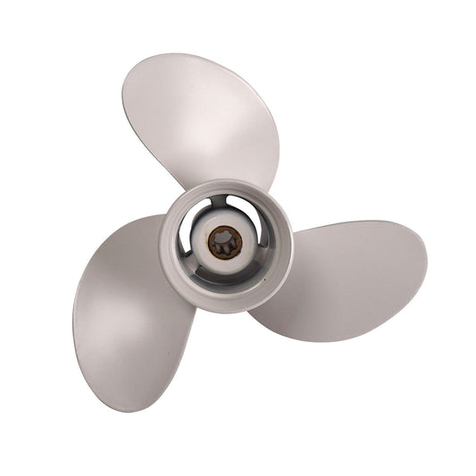 Propeller für Yamaha Außenborder 6 bis 8 PS, 8-1/2" Durchmesser, 7-1/2" Steigung, mit 7 Zähnen, Aluminium weiß lackiert (ersetzt 6G1-45943-00-EL)