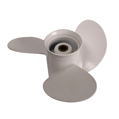 Propeller für Yamaha Außenborder 6 bis 8 PS, 8-1/2" Durchmesser, 7-1/2" Steigung, mit 7 Zähnen, Aluminium weiß lackiert (ersetzt 6G1-45943-00-EL)