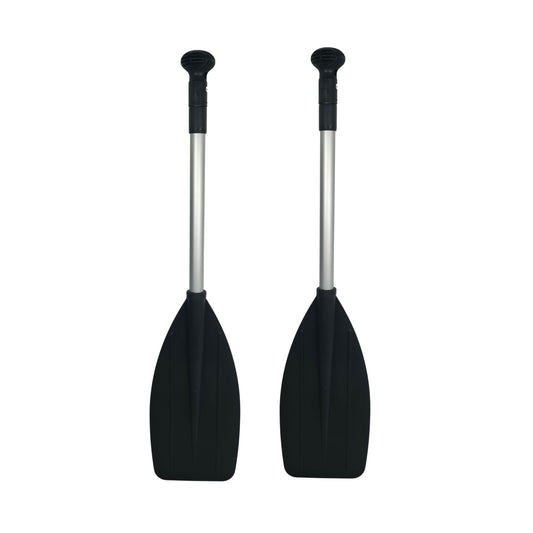 2er Set Teleskop-Paddel aus Aluminium (75–105 cm) / Ergonomischer Rundgriff für sicheren Halt