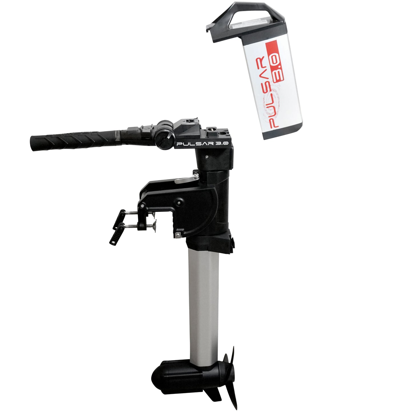 PULSAR 3.0 Elektro-Außenborder – 1030W / 110 LBS / LiPo-Akku 29,6V / 30Ah / 900Wh – Kurzschaft und Langschaft