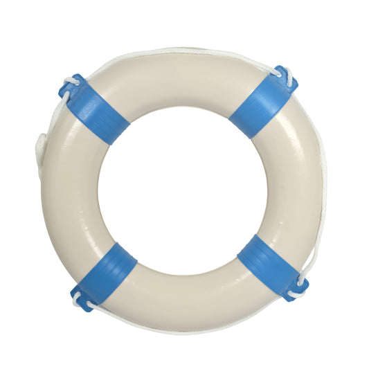 2er Set Rettungsring blau/weiß mit Sicherheitsleine 57cm Durchmesser – Robust und Zuverlässig
