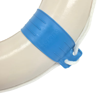 2er Set Rettungsring blau/weiß mit Sicherheitsleine 57cm Durchmesser – Robust und Zuverlässig