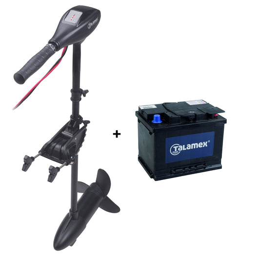 Talamex Elektroaußenborder Set TM48 12V für Schlauchboote – inklusive 100Ah Batterie