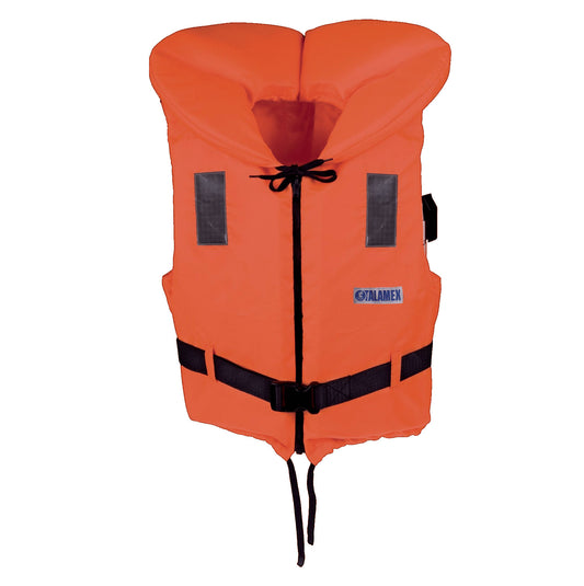 Rettungsweste Orange – 100N / Signalfarbe ISO EN 20471 / Größen S-XL / verstellbarer Gurt mit Nexus-Steckschnallen